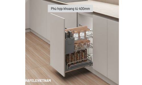 Giá dao thớt Inox 304 Hafele Omero 547.11.005 400mm 7 547.11.005 Sắp xếp gọn gàng cho khoang tủ 400mm