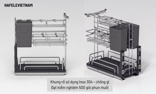 Giá dao thớt Inox 304 Hafele Omero 547.11.006 450mm 6 _547.11.006 Inox 304 bền bỉ