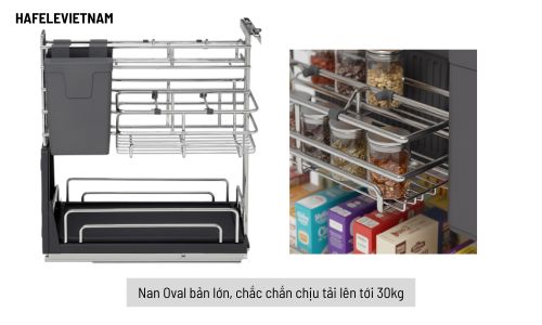 Giá dao thớt Inox 304 Hafele Omero 547.11.006 450mm 8 _547.11.006 Nan Oval bản lớn, chắc chắn