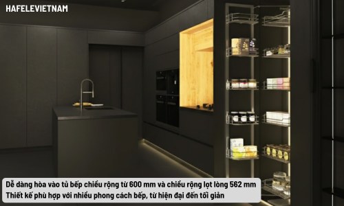 Tủ đồ khô cao 6 tầng Hafele Dolce 548.65.053 8 548.65.053 Lắp đặt đồng bộ, phù hợp nhiều kiểu tủ bếp