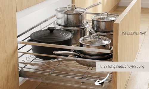 Bộ rổ xoong nồi Hafele Cappella 549.08.034 900mm 11 549.08.034 khay hứng nước chuyên dụng