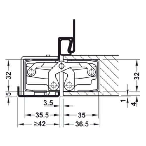 Ảnh Bản lề âm TE 540 3D Hafele 924.17.237