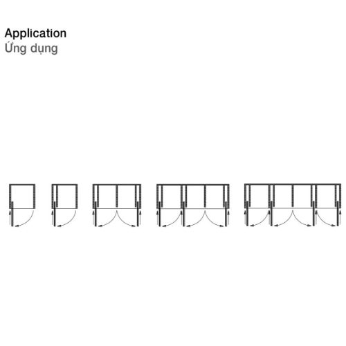 Ứng dụng bộ phụ kiện cửa trượt xoay Hafele 408.25.350