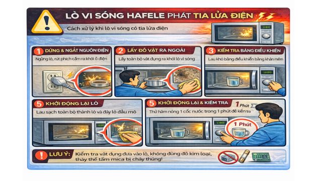 Lò vi sóng Hafele phát tia lửa điện