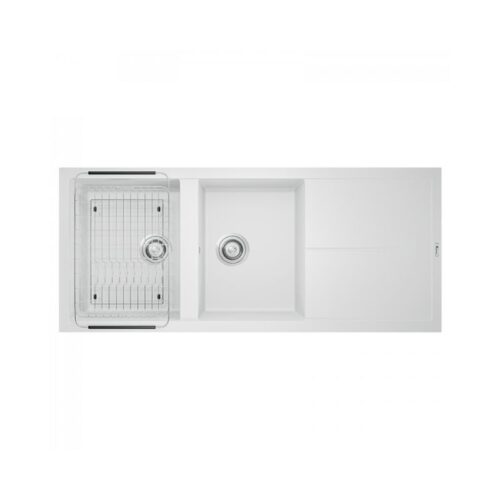 Chậu rửa bát Konox Granite Sink Livello Smart 1160 – White Silver