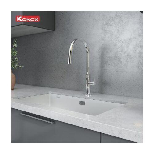 Vòi rửa bát dây rút Lasi Chrome 3 Thực tế vòi rửa bát dây rút Lasi Chrome