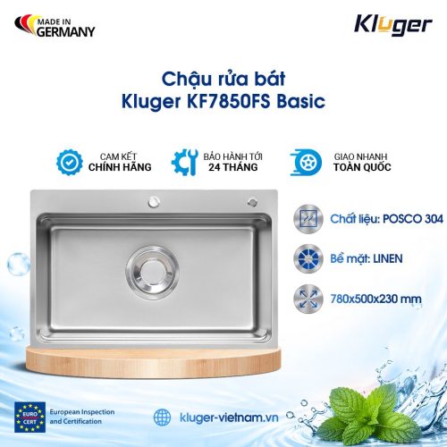 Chậu rửa bát Kluger KF7850FS Basic
