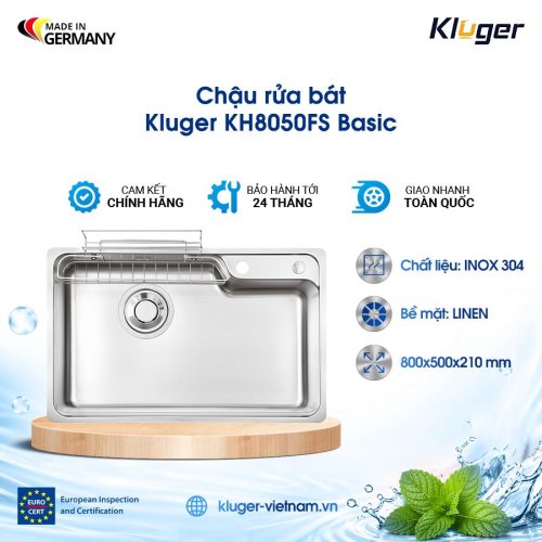 Chậu rửa bát Kluger KH8050FS Basic 1 Hố