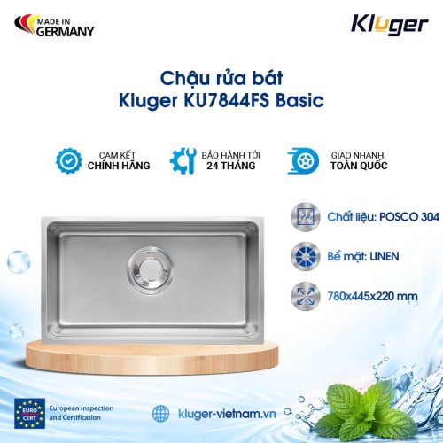 Chậu rửa bát Kluger KU7844FS Basic 1 Hố