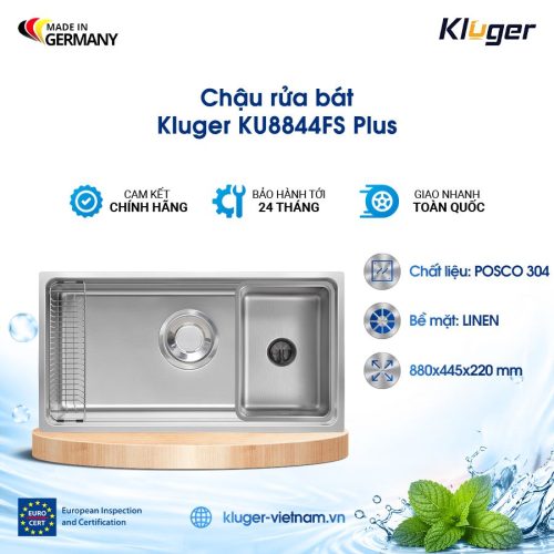 Chậu rửa bát Kluger KU8844FS Plus 1 Hố