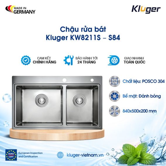 Chậu rửa bát Kluger KW8211S – S84