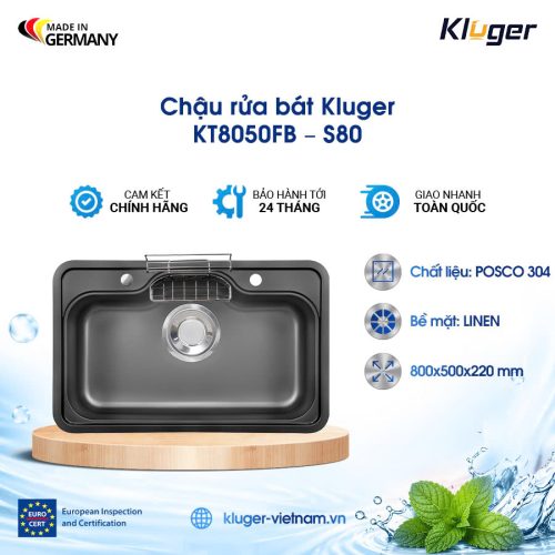 Chậu rửa bát Kluger KT8050FB - S80