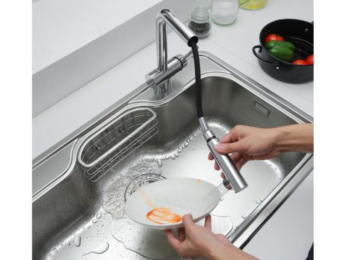 Vòi Rửa Bát Kluger KLF0013C Dây Rút Nóng Lạnh 4 voi rua bat kluger klf0013c 7