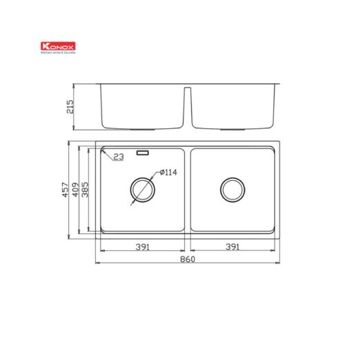 Chậu rửa bát chống xước Konox Workstation Sink – Undermount Sink KN8646DU Dekor 3 Chậu rửa bát chống xước Konox Workstation Sink – Undermount Sink KN8646DU Dekor (1)