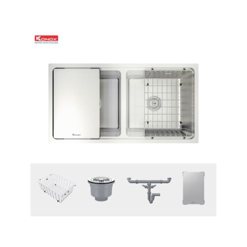 Chậu rửa bát chống xước Konox Workstation Sink – Undermount Sink KN8646DU Dekor 4 Chậu rửa bát chống xước Konox Workstation Sink – Undermount Sink KN8646DU Dekor (2)