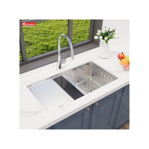 Chậu rửa bát chống xước Konox Workstation Sink – Undermount Sink KN8646DU Dekor 5 Chậu rửa bát chống xước Konox Workstation Sink – Undermount Sink KN8646DU Dekor (3)