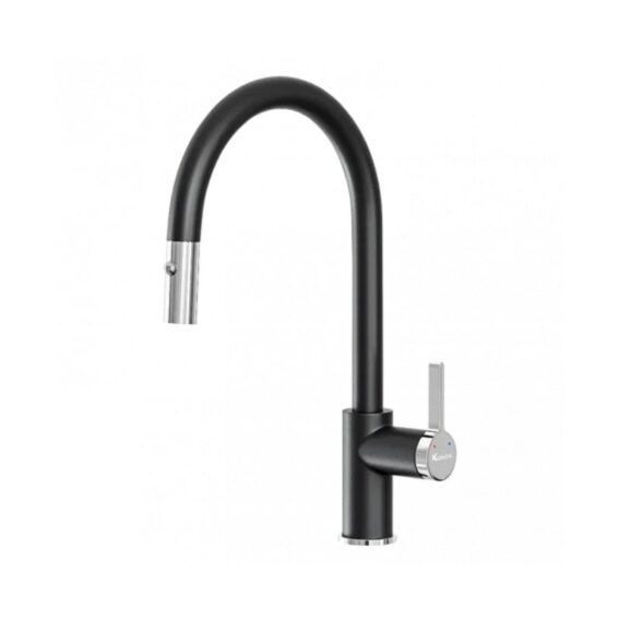 Vòi rửa bát dây rút Konox Alto Black