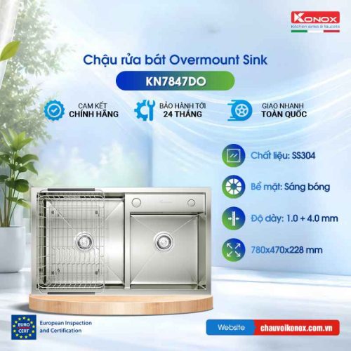 Chậu rửa bát Konox Overmount Sink KN7847DO