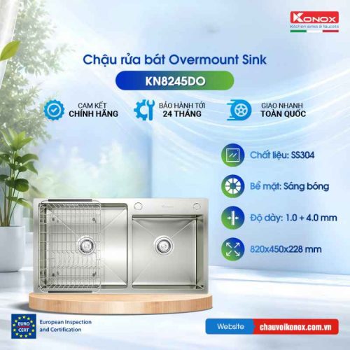 Chậu rửa bát Konox Overmount Sink KN8245DO