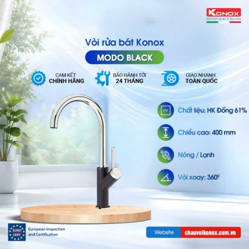 Vòi rửa bát Konox Modo Black