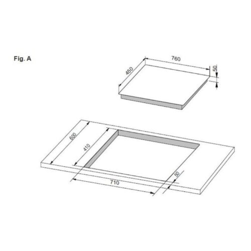 Bếp từ 2 vùng nấu Hafele HC-IS772EA 535.02.222 3 kích thước của Bếp từ 2 vùng nấu Hafele HC-IS772EA 535.02.222