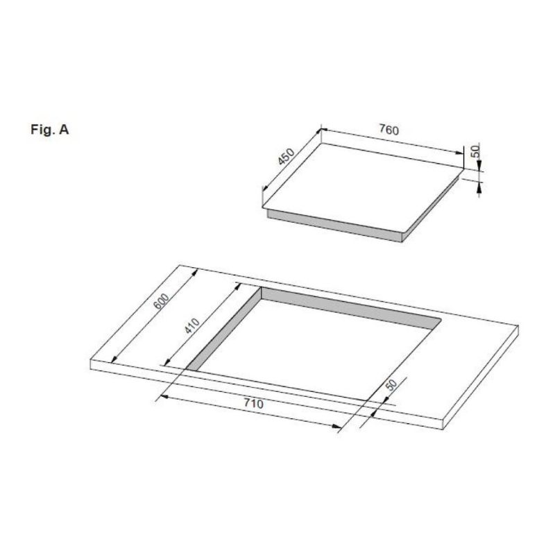 kích thước của Bếp từ 2 vùng nấu Hafele HC-IS772EA 535.02.222 kích thước của Bếp từ 2 vùng nấu Hafele HC-IS772EA 535.02.222
