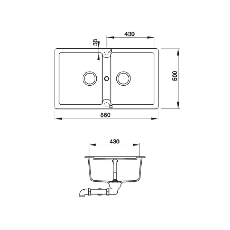 thông số kỹ thuật của Chậu đá Hafele Galba HS-GD8650 570.36.500 thông số kỹ thuật của Chậu đá Hafele Galba HS-GD8650 570.36.500