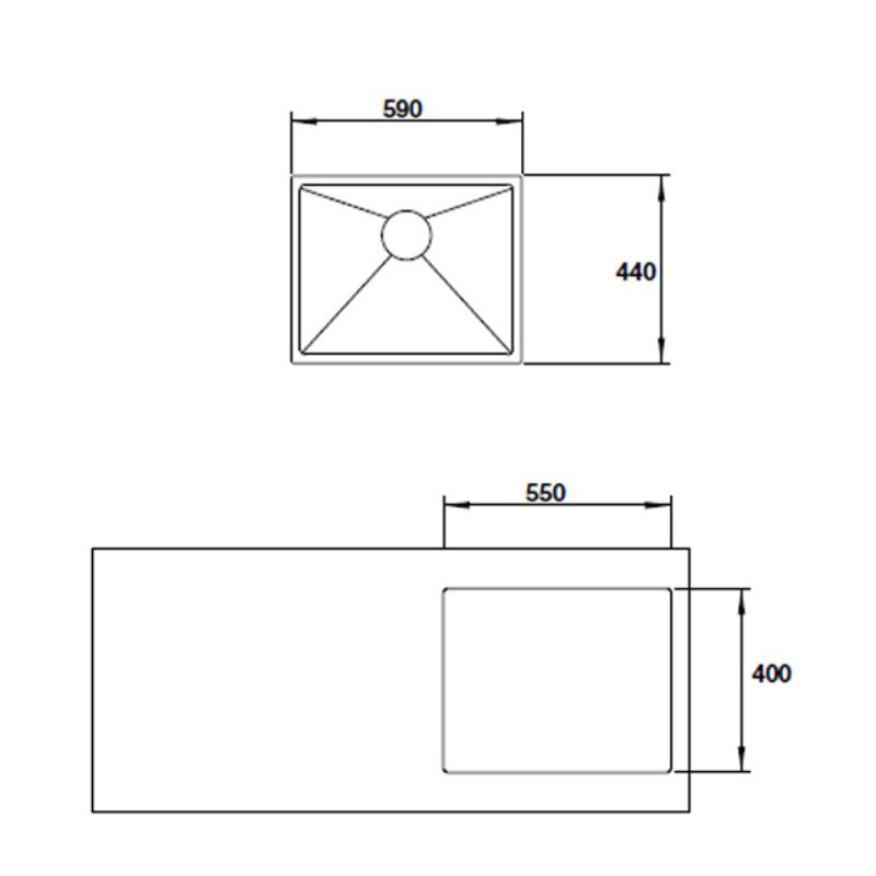 kích thước của Chậu rửa chén bát Hafele Valerian HS-SS5944 567.20.397 kích thước của Chậu rửa chén bát Hafele Valerian HS-SS5944 567.20.397