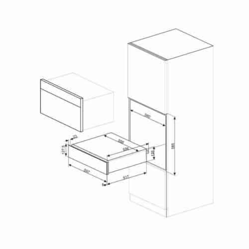 Khay phụ kiện rượu, cao 15 cm Hafele CPS615NR 536.54.999 3 Kích thước khay phụ kiện rượu, cao 15 cm Hafele CPS615NR 536.54.999