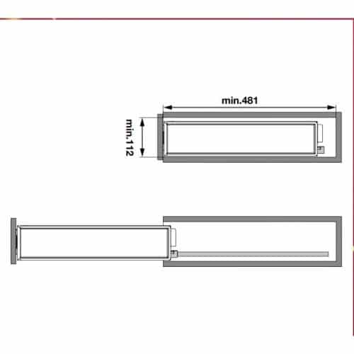 Bộ rổ kéo cho tủ bếp dưới Hafele 545.61.028 5 Lắp đặt bộ rổ kéo cho tủ bếp dưới Hafele 545.61.028