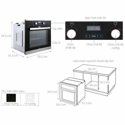 Lò nướng Hafele HO-KT60C 534.05.571 7 Thông số kỹ thuật lò nướng Hafele HO-KT60C 534.05.571