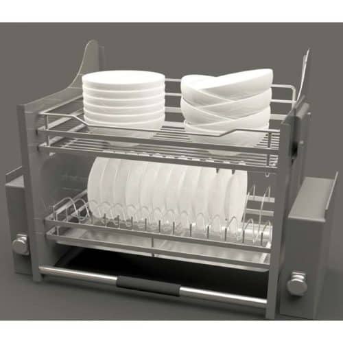 Rổ chén đĩa di động lướt dẹt LENTO Cucina 504.76.218 mạ chrome 3 Ảnh thực tế rổ chén đĩa di động lướt dẹt LENTO Cucina 504.76.218 mạ chrome