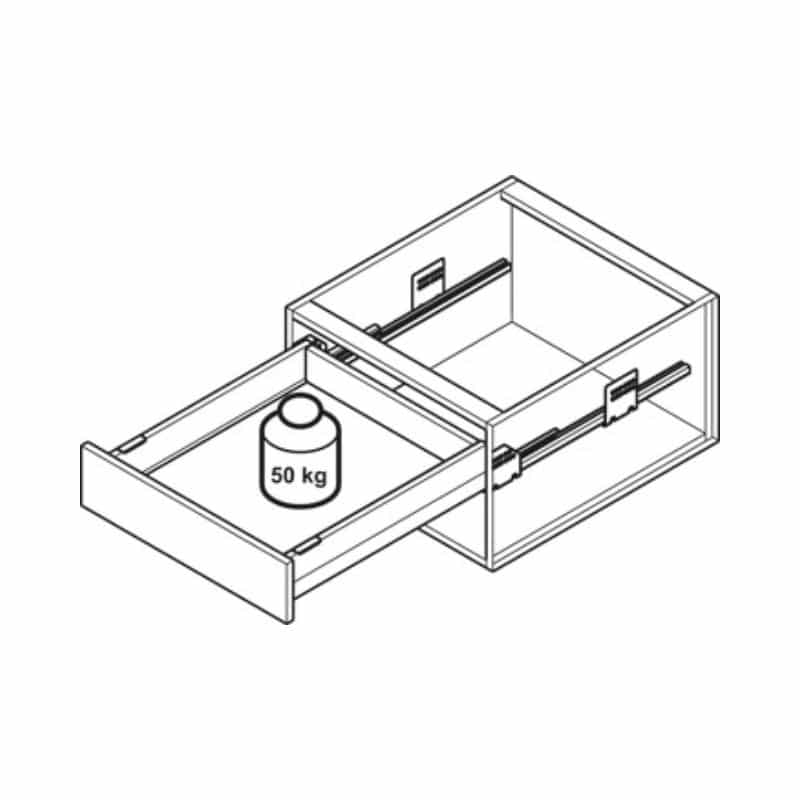 Sức chứa Bộ ngăn kéo Hafele 513.42.325 Matrix Box P50 VIS 16/92/1200/500mm xám đậm Sức chứa Bộ ngăn kéo Hafele 513.42.325 Matrix Box P50 VIS 16/92/1200/500mm xám đậm
