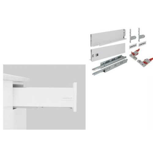 Ray hộp Hafele 552.35.745 Alto-S H120 mm màu trắng mờ 5 Cấu tạo ray hộp Hafele 552.35.745 Alto-S H120 mm màu trắng mờ