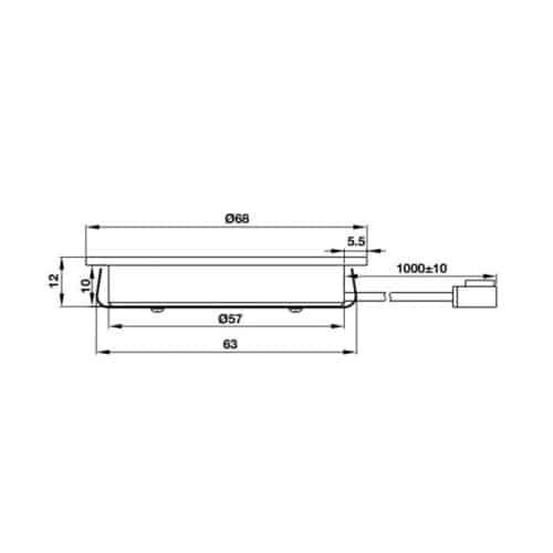 Kích thước bộ đèn led cucina Hafele 833.01.494