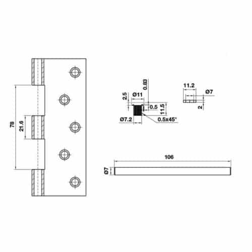 Bản lề lá Hefele Bauma 926.20.345 3 Lắp đặt bản lề lá Bauma 926.20.345