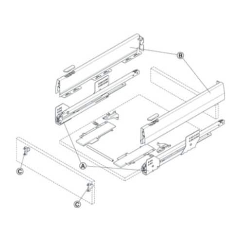 Bộ ngăn kéo Hafele 513.30.315 Matrix Box P35 PTO SC 16/92/1200/500mm 4 Lắp đặt Bộ ngăn kéo Hafele 513.30.315 Matrix Box P35 PTO SC 16/92/1200/500mm