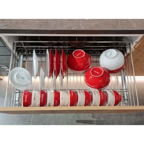 Giá kệ bát đĩa CUCINA CAPPELLA 549.08.144 600mm Inox 304 5 Mặt trên bộ rổ chén đĩa CUCINA CAPPELLA 549.08.144 600mm Inox 304