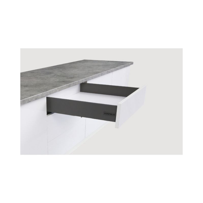 Ray hộp Hafele 552.35.745 Alto-S H120 mm màu trắng mờ Ray hộp Hafele 552.35.745 Alto-S H120 mm màu trắng mờ