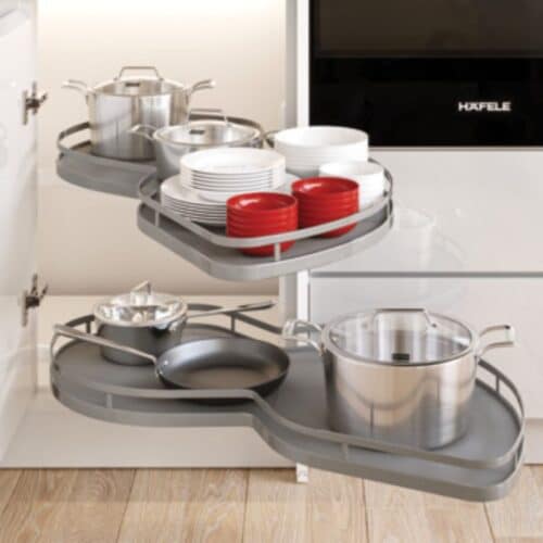 Ảnh thực tế bộ rổ góc Hafele Olla Move 541.01.814 (trái)