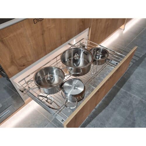 Bộ rổ xoong nồi Hafele Cappella 549.08.031 700mm 4 Ảnh thực tế bộ rổ xoong nồi Hafele Cappella 549.08.031 700mm