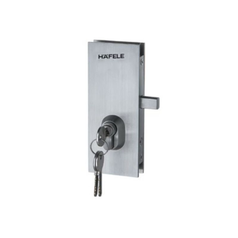 Khóa cửa kính thân khóa mở xoay mở trái Hafele 981.59.080 Khóa cửa kính thân khóa mở xoay mở trái Hafele 981.59.080
