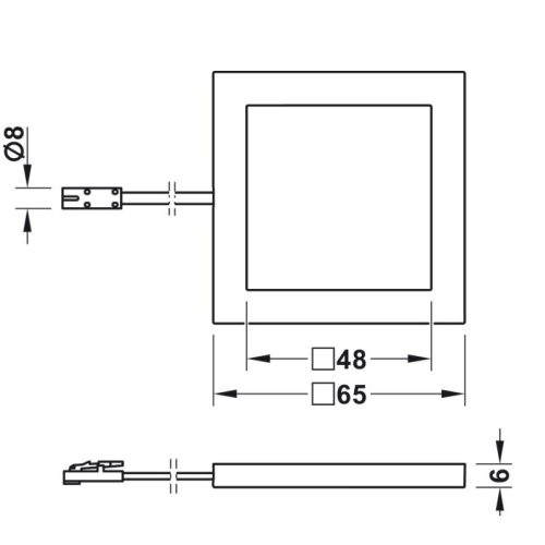 Đèn Led chiếu 3036 hệ 24V Hafele 833.77.180 4 Kích thước đèn Led chiếu 3036 hệ 24V Hafele 833.77.180