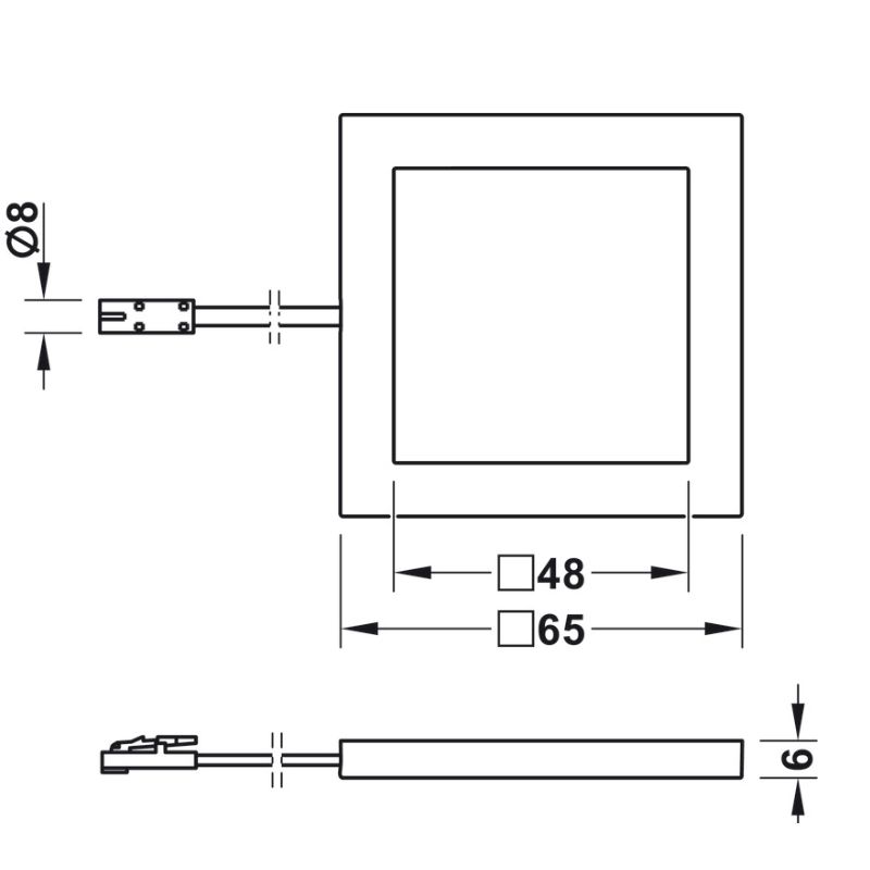 Kích thước đèn Led chiếu 3036 hệ 24V Hafele 833.77.180 Kích thước đèn Led chiếu 3036 hệ 24V Hafele 833.77.180