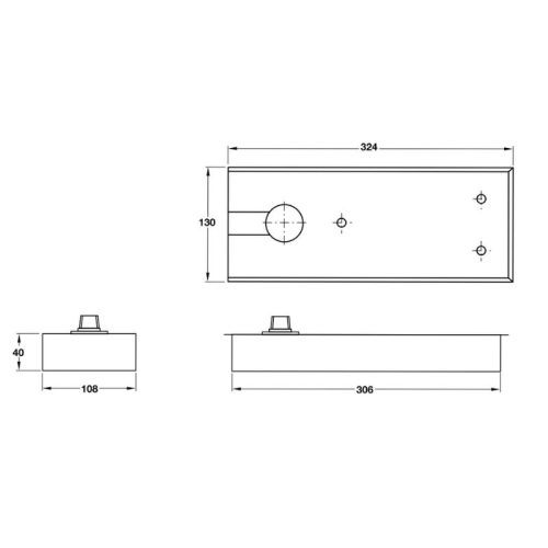 Bản lề sàn DCL41 EN4 150kg Hafele 932.84.046 3 Kích thước Bản lề sàn DCL41 EN4 150kg Hafele 932.84.046