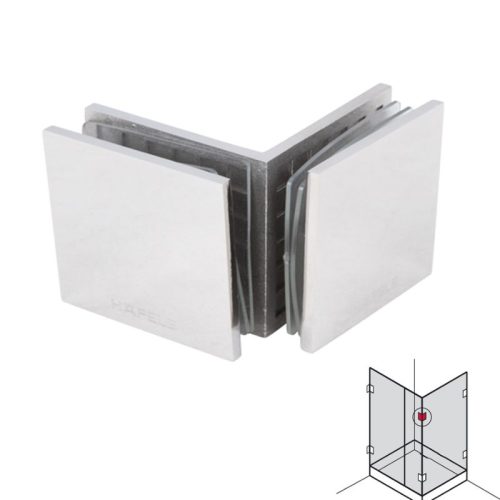 Lắp đặt kẹp kính 90º phòng tắm kính Hafele 981.77.916