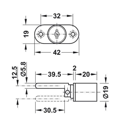 Khóa trung tâm Econo Hafele 234.99.240 4 Lắp đặt khóa trung tâm Econo Hafele 234.99.240