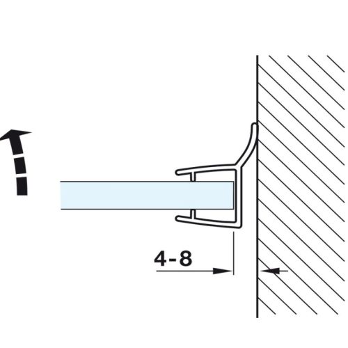 Lắp đặt ron cửa kính 10 - 12mm Hafele 950.50.009
