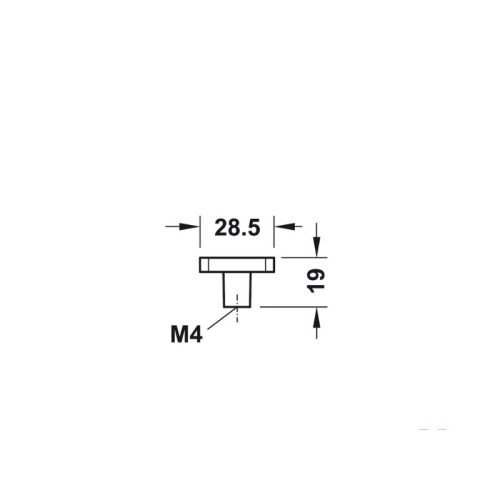 Thiết kế của quả nắm tủ Hafele 132.08.635