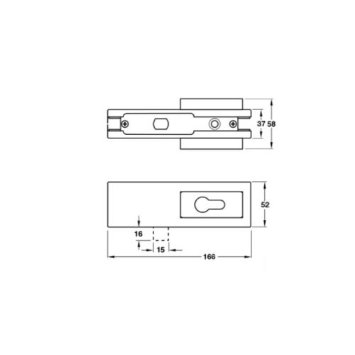 Khóa kẹp chân kính inox bóng Hafele 981.00.660 4 Thiết kế khóa kẹp chân kính inox bóng Hafele 981.00.660